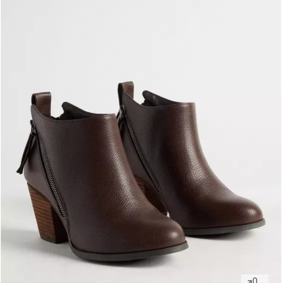 torrid Shoes - Torrid Rich Brown Ankle Booties 12 WW
